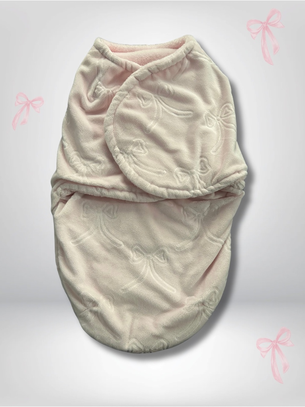 Soft Baby Swaddle Sack - Light Pink Plush